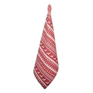 Červená bavlněná utěrka s jeleny Nordic Christmas New - 50*85 cm NOCN42 obraz
