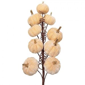Dekorační větvička se sametovými dýněmi Pumpkin Velvet - 6*4*56 cm 66818BE obraz