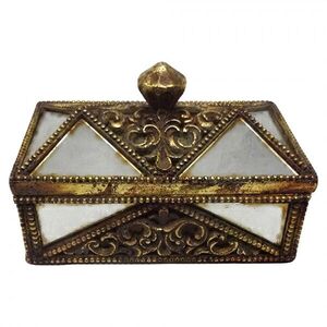 Zlatá antik šperkovnice Jewellery Antique - 17*11*10 cm 6PR6479 obraz