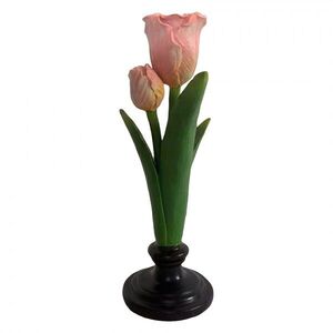 Svícen na úzkou svíčku ve tvaru tulipánu - 9*9*28 cm 6PR6464 obraz