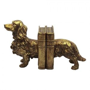 Zlaté antik zarážky na knihy jezevčík Dachshund Antique - 38*12*21 cm 6PR6477 obraz