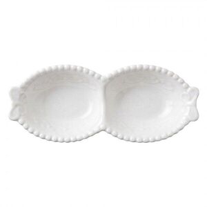 Porcelánová mistička s perličkovým okrajem a motýlky Butterfly - 17*7*3 cm / 75 ml 6CE2484 obraz