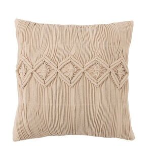 Béžový polštář s drhaným vzorem Macramé Cosy - 45*12*45 cm 23150 obraz