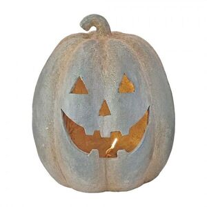 Šedá antik dekorace dýně Pumpkin s LED osvětlením - Ø 33*39 cm 6PR6289 obraz