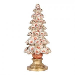Veliká luxusní vánoční dekorace figurka stromek s květy Vintage Chic - Ø 29*69 cm 5PR0206 obraz