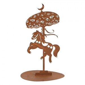 Rustikální rezavá dekorace koník Horse Rust - Ø 14*22 cm 6Y6142 obraz