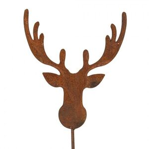 Rustikální rezavý zápich jelen Deer Rust - 9*1*29 cm 6Y6110 obraz