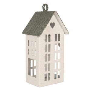 Kovový svícen domek s pískovým povrchem Raw Sand - 7*8*17 cm 6Y6073 obraz