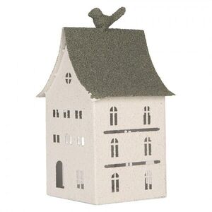 Kovový svícen domek s pískovým povrchem Raw Sand - 12*12*27 cm 6Y6070 obraz