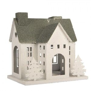 Kovový svícen domek s pískovým povrchem Raw Sand - 26*17*26 cm 6Y6068 obraz