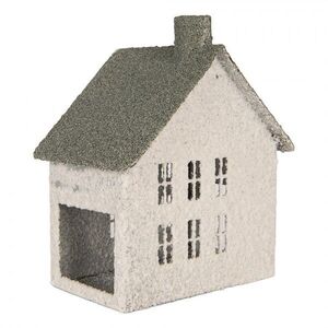 Kovový svícen domek s pískovým povrchem Raw Sand - 12*7*15 cm 6Y6066 obraz