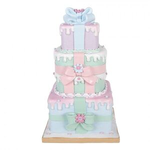 Vánoční dekorace 3-patrový dort Pastel Christmas Chic - 19*18*30 cm 6PR6245 obraz