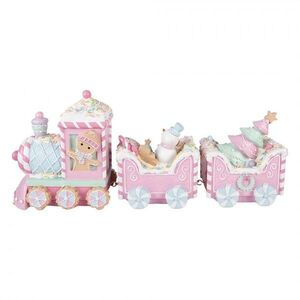 Vánoční dekorace růžový cukrový vláček Pastel Christmas Chic - 45*12*19 cm 6PR6243 obraz