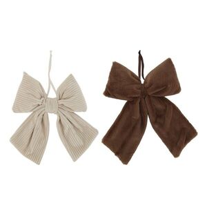 Sada 2ks textilní závěsné mašle Chic – béžová & mocca - 22*26/ 28*36 cm 52101120 obraz