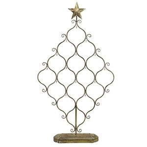 Elegantní kovový stojan na vánoční ozdoby v antik mosazi Vire - 60*13*106 cm 52101913 obraz