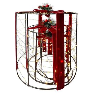 3ks vánoční dekorace svítící dárek s LED – 15*15*15/ 20*20*20/ 28*28*28 cm 6LMB0016 obraz