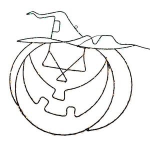 Nástěnné svítidlo dýně Halloween oranžové LED osvětlení – 50*3*50 cm 6LMB0012 obraz
