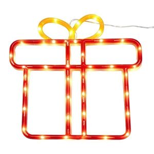 Nástěnné LED svítidlo Vánoční dárek s mašlí – 31*3*33 cm 6LMB0005 obraz