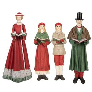 Sada 4ks vánoční dekorace figurka vánoční sbor Nativity Choir - 13*12*40 cm 6PR6127 obraz