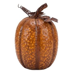Oranžová antik kovová dekorace dýně Pumpkin Rust - Ø 18*25 cm 6Y6206 obraz