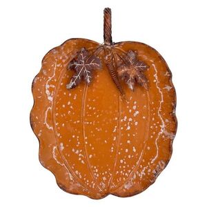 Rustikální kovová oranžová mísa dýně Pumpkin Rust - 47*45*5 cm 6Y6201 obraz