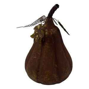 Hnědá antik kovová dekorace dýně Pumpkin Rust - Ø 18*31 cm 6Y6205 obraz