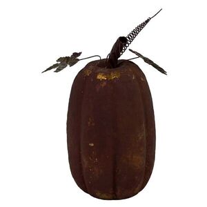 Hnědá antik kovová dekorace dýně Pumpkin Rust - Ø 16*30 cm 6Y6204 obraz