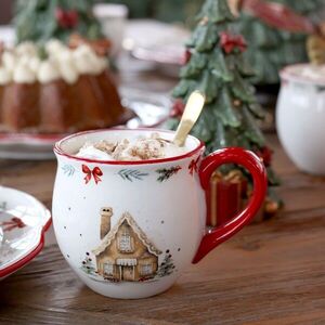 Vánoční keramický hrnek Chalet de Noël – Ø 10*9, 5 cm / 430ml 63016433 obraz
