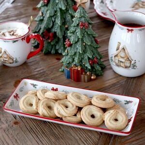 Vánoční keramický podnos Chalet de Noël – 28*12*3, 5 cm 63017233 obraz