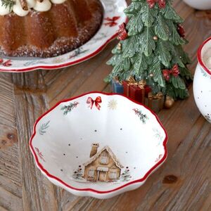 Vánoční keramická miska Chalet de Noël – Ø 14*4, 5 cm / 300ml 63017033 obraz