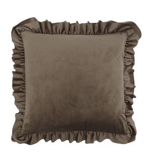 Sametový povlak na polštář Mocca s volánky – 45*45 cm 16122620 obraz