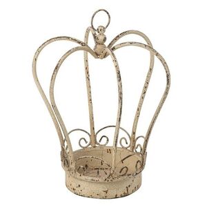 Béžový dekorační svícen královská koruna Vintage Chateau – 27, 5*27, 5*32 cm 267475 obraz