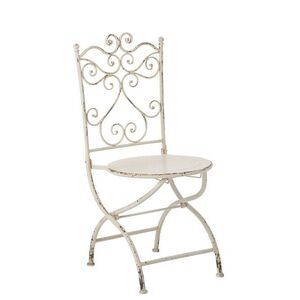 Bílá antik kovová zahradní židle Vintage Romance – 44*49, 5*95 cm 267484 obraz