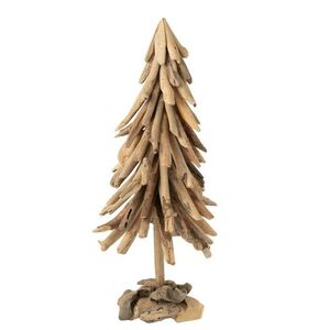 Dřevěný vánoční stromek z kousků naplaveného dřeva Driftwood L – 25*25*70 cm 57806 obraz