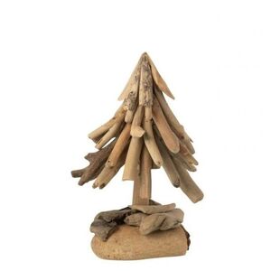 Dřevěný vánoční stromek z kousků naplaveného dřeva Driftwood S – 20*20*30 cm 57804 obraz