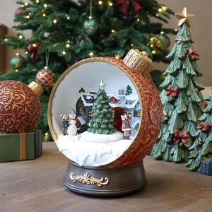 Hudební skříňka Noël s dětmi u stromku a LED světýlky – Ø 18*23 cm / 3xAA 52097333 obraz