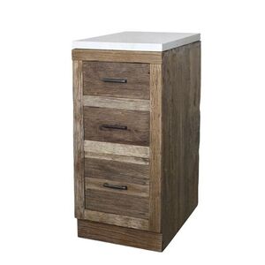 Hnědá antik skříňka se šuplíky a s mramorovou deskou Grimaud Kitchen – 40*60*97 cm 40060600 obraz