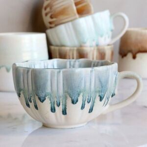 Porcelánový šálek se stékající glazurou New Bone China Opal – Ø 11*6, 5 cm 61105206 obraz