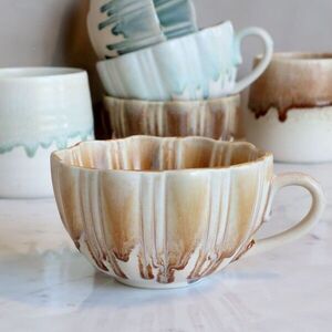 Porcelánový šálek se stékající glazurou New Bone China Latte – Ø 11*6, 5 cm 61105220 obraz