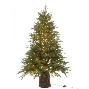 Vánoční zelený stromek s 600 LED světýlky na podstavci Dark Green – 110*110*150 cm 58754 obraz