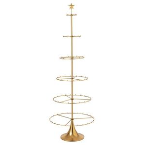 Exkluzivní zlatý kovový vánoční strom na ozdoby Tree Gold – 66*66*196 cm 265799 obraz