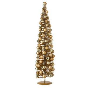 Zlatý stromek s ozdobami J-line by Jolipa – 14*14*60 cm 266731 obraz
