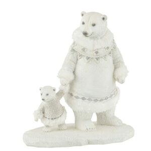 Okouzlující vánoční figurka polární medvědice s mládětem Polar Bear – 14*24*26 cm 16431 obraz