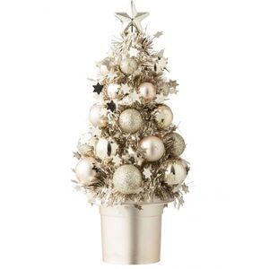 Champagne vánoční dekorace stromeček s ozdobami Chrism Bauble – 10*10*20, 5 cm 269912 obraz