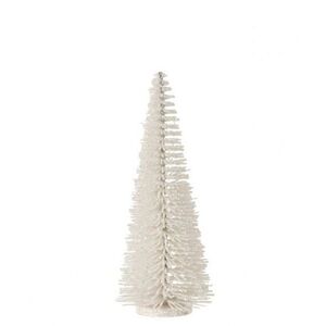 Bílý vánoční dekorativní stromek Glitter Tree – 5*5*15 cm 47074 obraz