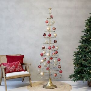 Mosazný antik vánoční stromek na vánoční ozdoby na podstavci Tree Antique – Ø 60 *196 cm 52088113 obraz