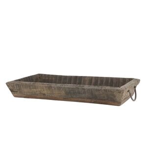 Podnos Grimaud s úchyty z recyklovaného dřeva a železa hnědý Nature – 49*26*7 cm 41080000 obraz