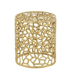 Stolička Cylinder ve zlaté barvě Coffee Raw – 34*34*38 cm 55942 obraz