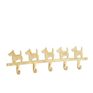 Zlatý kovový věšák na kabáty s pejsky Dogs – 57*16*4 cm 36197 obraz