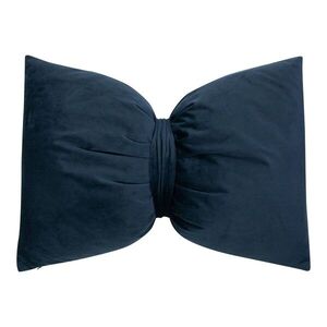 Modrý sametový polštář ve tvaru mašle Bow blue – 40*60*10 cm DCFKSSNV obraz